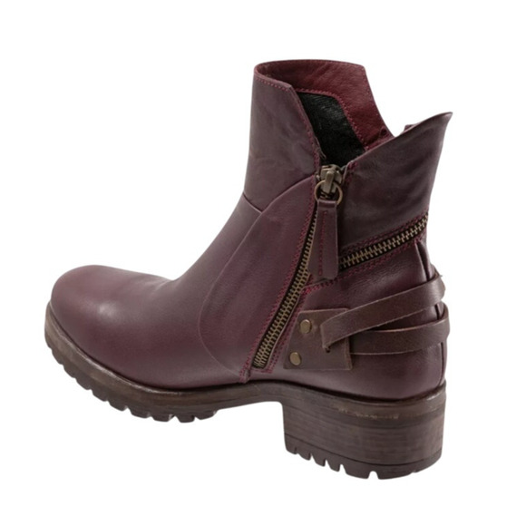 Bueno Womens Fallon Bootie EU 36 US 5.5-6 Merlot Dark Red Leather NIB - Picture 3 of 13